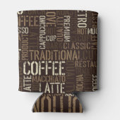  koffieervaring naadloos patroon blikjeskoeler (Achterkant)