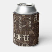  koffieervaring naadloos patroon blikjeskoeler (Blikje Achterkant)