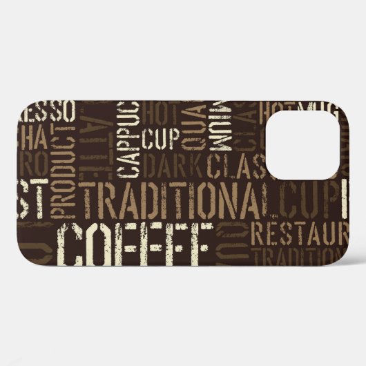  koffieervaring naadloos patroon Case-Mate iPhone case (Achterkant (horizontaal))