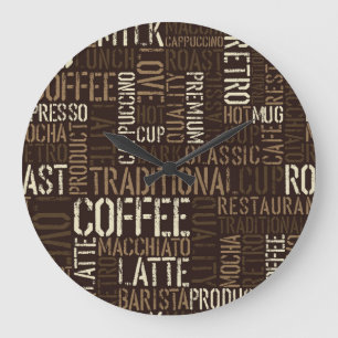  koffieervaring naadloos patroon grote klok