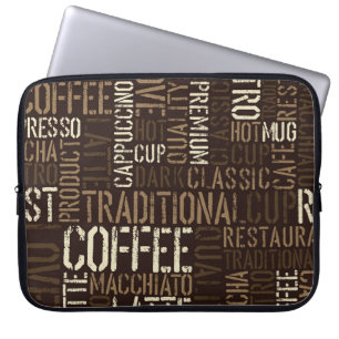  koffieervaring naadloos patroon laptop sleeve
