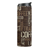  koffieervaring naadloos patroon thermosbeker (Gedraaid links)