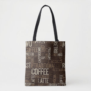  koffieervaring naadloos patroon tote bag