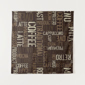 koffieervaring naadloos patroon wandkleed (Voorkant (horizontaal))
