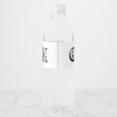 Koffieetiket Elegant Typografie Funny Beans Waterfles Etiket (Achterkant)