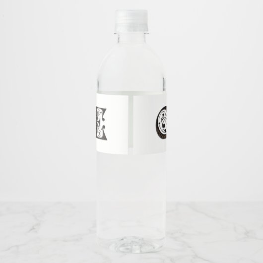 Koffieetiket Elegant Typografie Funny Beans Waterfles Etiket (Achterkant)