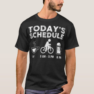 Koffiefietsen met bietenwandelaar op de agenda van t-shirt