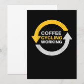 Koffiefietsen Werken Herhaaldelijke sport Bedankkaart (Voorkant / Achterkant)