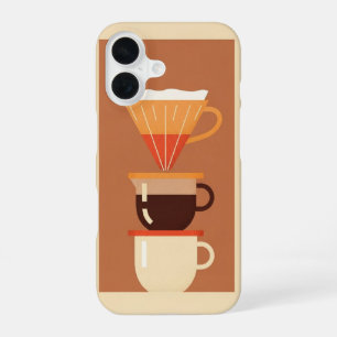 Koffiefilter uit het verleden (of druppelaar) iPhone 16 hoesje