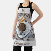 Koffiefoto met aanpasbare tekst schort (Insitu)