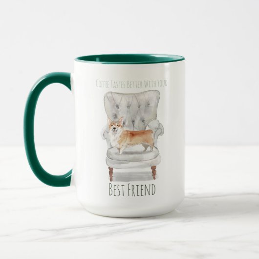Koffiegebastes beter...Corgi Mok (Links)