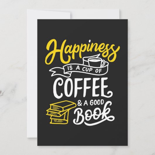 Koffiegeluk is een beker koffie save the date (Voorkant)
