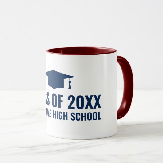 Koffiegeschenk voor Afstuderen op middelbare schoo Mok (Voorkant rechts)
