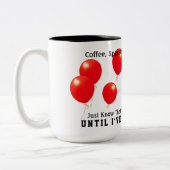 Koffiegespeld achterwaartse Mok (Links)