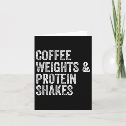 Koffiegewichten Eiwitshakes Gym Gewichtheffer Bod Kaart (Voorkant)