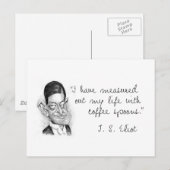 KoffieGezegden van T. S. Eliot Briefkaart (Voorkant / Achterkant)
