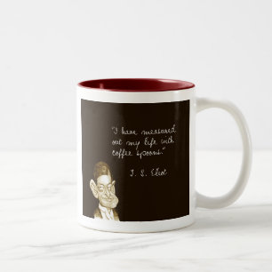 KoffieGezegden van T. S. Eliot Tweekleurige Koffiemok