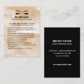 Koffieglazen Eyelash Browbar Instructies voor nazo Visitekaartje (Voorkant / Achterkant)