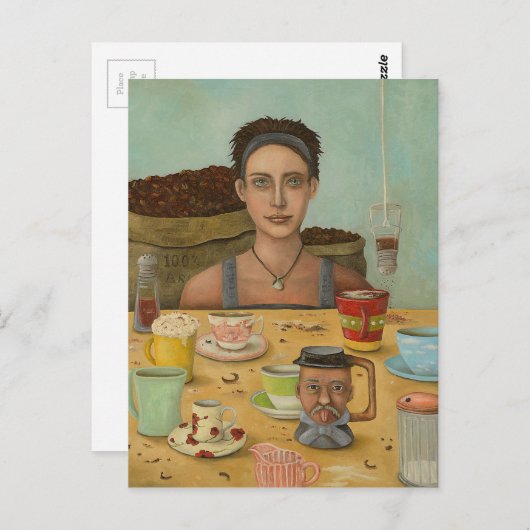 Koffiegodin Briefkaart (Voorkant / Achterkant)