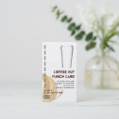 Koffiegordel en naar de Drink van de beker Klantenkaartje (Staand voorkant)