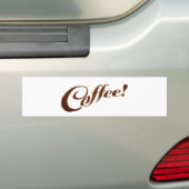 Koffiegronden Koffie - Bumpersticker (Op auto)