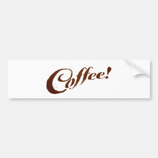 Koffiegronden Koffie - Bumpersticker (Voorkant)