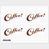 Koffiegronden Koffie - Rechthoek Sticker (Vel)