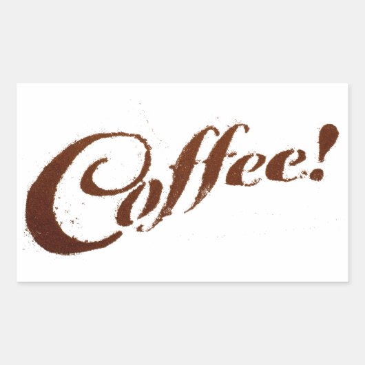 Koffiegronden Koffie - Rechthoek Sticker (Voorkant)