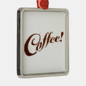 Koffiegronden Koffie - Vierkant ornament (Rechts)