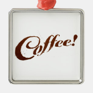 Koffiegronden Koffie - Vierkant ornament