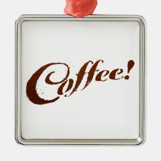 Koffiegronden Koffie - Vierkant ornament (Voorkant)