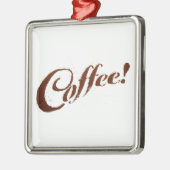 Koffiegronden Koffie - Vierkant ornament (Links)
