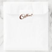 Koffiegronden Koffie - Vierkante Stickers (Tas)