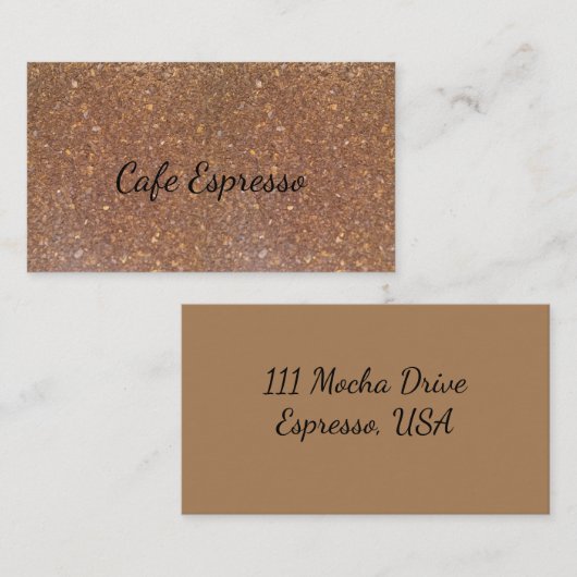 Koffiegronden Visitekaartjes (Voorkant / Achterkant)