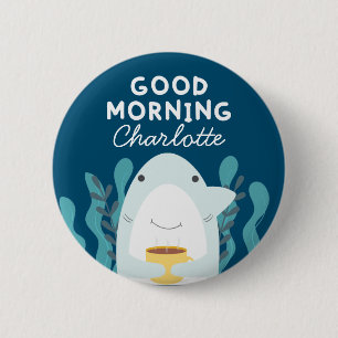 Koffiehaai met Button naam