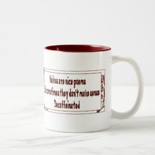 koffiehaiku tweekleurige koffiemok