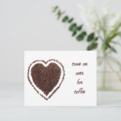 koffiehart briefkaart (Staand voorkant)