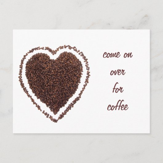 koffiehart briefkaart (Voorkant)