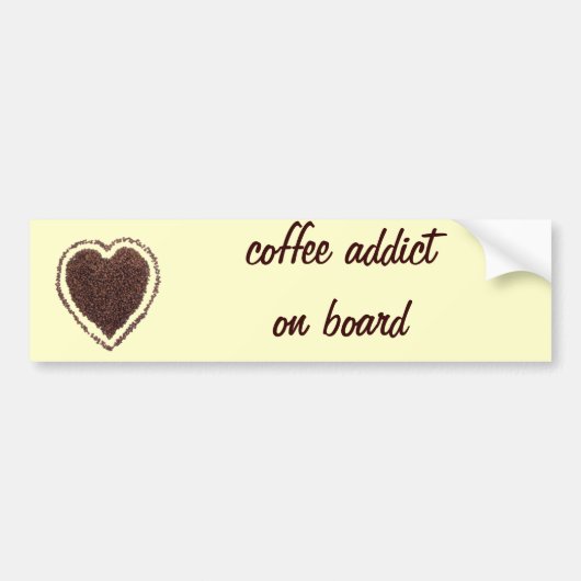 koffiehart bumpersticker (Voorkant)