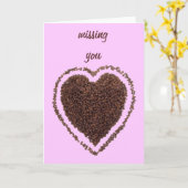 koffiehart kaart (Gele Bloem)