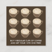 koffiehart vierkante visitekaartje (Voorkant)