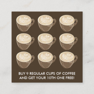 koffiehart vierkante visitekaartje