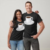 Koffiehartcafeïneverslaafde T-shirt (Unisex)