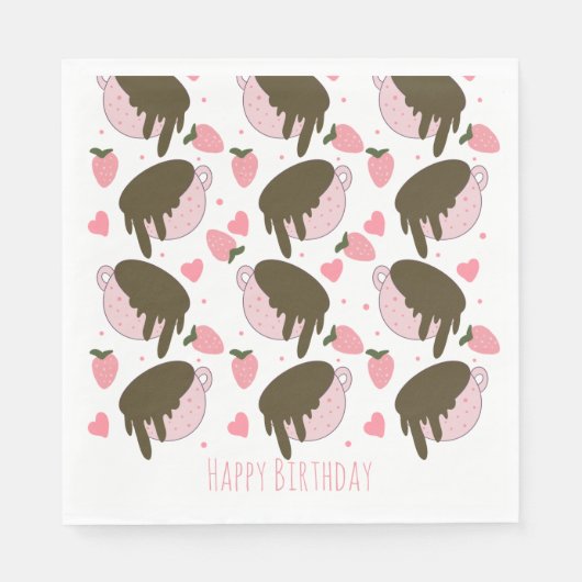 Koffieharten van paardebes met chocolade-uitdrijfk servet (Voorkant)