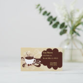 Koffiehoorns en -zwellen visitekaartje (Staand voorkant)