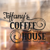 Koffiehuis - aangepast bedrijf raamsticker (Vel 2)