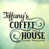 Koffiehuis - aangepast bedrijf raamsticker (Vel 3)