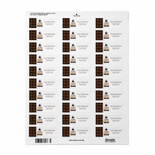 Koffiehuis Etiket (Full Sheet)