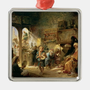 Koffiehuis in Caïro, jaren 1870 Metalen Ornament