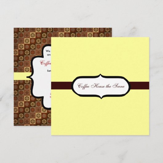 Koffiehuis Kaart (Voorkant / Achterkant)